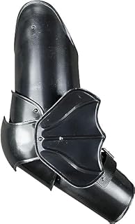 FXIM Blackened Ortwin - Protectores de brazo completo, color negro, plateado, Standard