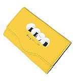 [MOSHI MOSHI] キーケース 三つ折り 鍵 ケース 4連キーホルダー キーリング スマートキー シマエナガ おにぎり 苺大福 かき氷 アイス 01：イエロー