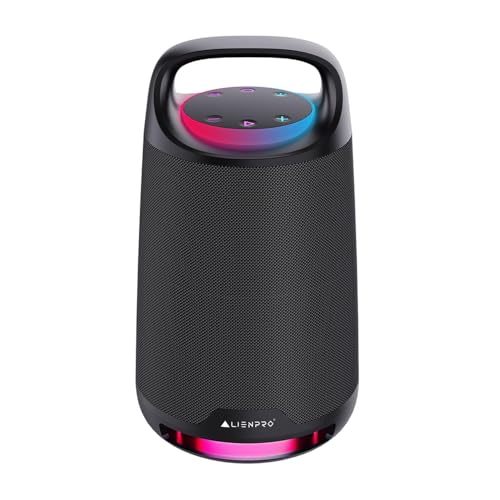 ALIENPRO Bocina Vulkano TWS 80W RMS Luces RGB Karaoke