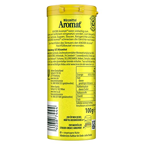 Knorr Würzmischung Universal Aromat für schnelle Gerichte zum Würzen und Verfeinern von Fleisch, Gemüse, Saucen und mehr 100 g