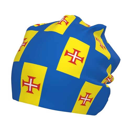 Flag of Madeira Children Hip Hop Knitted Hat Kids Elastic Leisure Knit Cap Warm Sleep Beanies Black