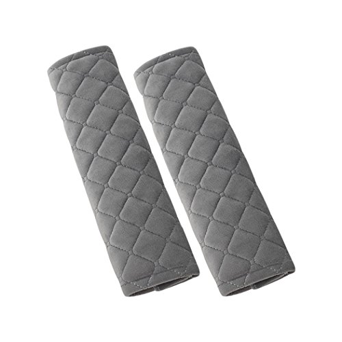 Forala Car Seatbelt Pads,Soft Cotton Blend Shoulder Strap Belt Covers Harness Protector For Cars/Bags/Cameras/,Perfect Stress Relax For Your Neck (Grey) #TOP6