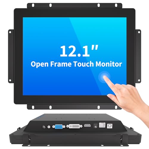 Image of 12.1 Inch Open Frame Touch Monitor, PCAP 10-Point Touch Industrial Touchscreen Monitor, with HDMI /VGA /DVI Interface, Active Matrix TFT LCD,LED Backlight, with VESA Mount