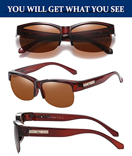 Image of DUCO Polarized Fitover Sunglasses UV400 Protection & HD for Unisex 8960