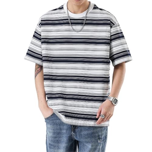 T-shirt rayé homme idéal pour les vacances d'été et les sorties en terrasse