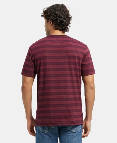 Image of Jockey 2715 Men Super Combed Cotton Rich Striped Round Neck Half Sleeve T-Shirt