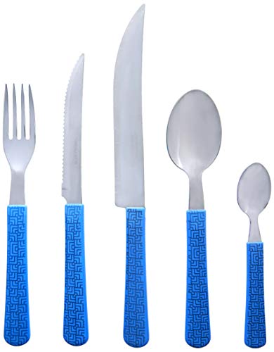 Cutlery Set Tuning Décor, 26 Pieces, Simonaggio 1330/26-14LB, Blue / Maze