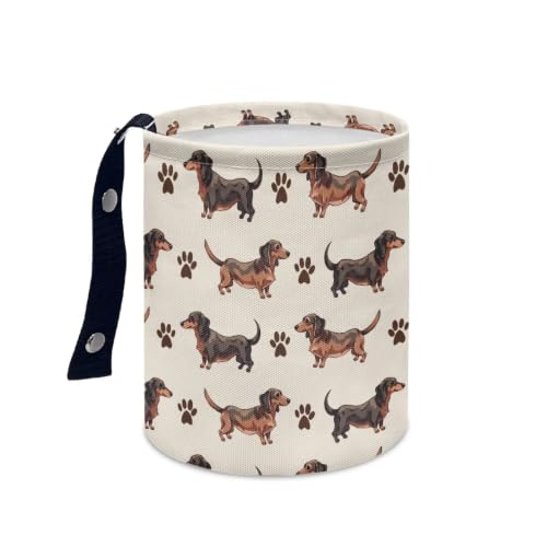 Image of Dachshund Paws Cute Car Trash Can Garbage Bin Universal Hanging Cars Garbage Can Cars Interior Accessories Fit Most Vehicle SUV Truck