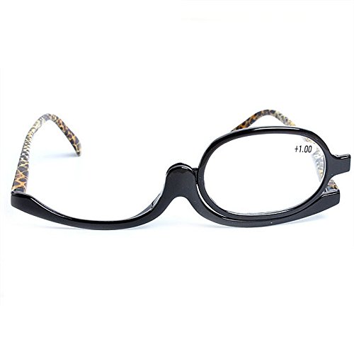 BlueloverRotating Makeup Glasses Magnifying Glasses Cosmetic Reading Glass Folding Eyeglasses - 2.5