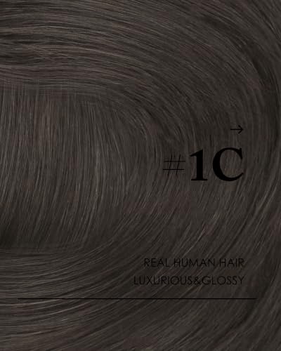 Image of YoungSee Brown Weft Hair Extensions 22 Inch 100g, Sew in Hair Extensions Real Human Hair for Long Straight Hair, Mocha Brown Hair Extension Weft, Add Length