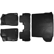 SMARTLINER Custom Fit Floor Mats 2 Rows and Cargo Liner Behind 2nd Row Set for 2014-2019 Toyota Highlander