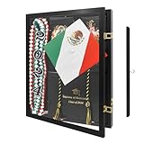FramePro 17'x21' Graduation Shadow Box Frame for Cap Gown Diploma Stole Cords Wood Display Case with Stick Pins & Hanging Hardware