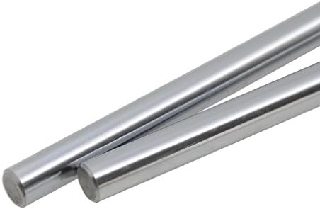 ReliaBot 2PCs 8mm x 300mm (.315 x 11.81 inches) Case Hardened Chrome Plated Linear Motion Rod Shaft Guide - Metric h8 Tolerance