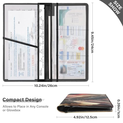 Organizador para auto de cuero slim miniatura 3