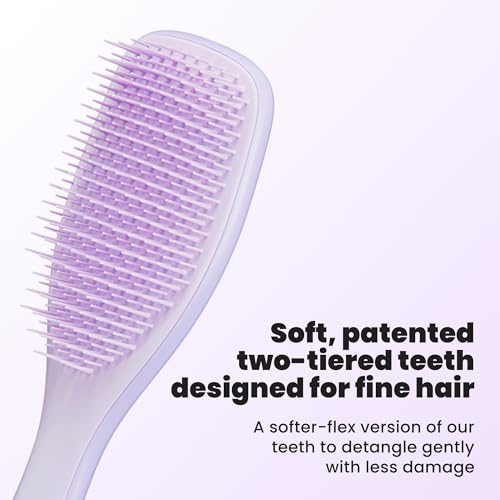 Image of Tangle Teezer Fine Ultimate Detangler Brush, Dry & Wet Hair Brush to Detangle & Reduce Breakage for Fine Hair Types, Hypnotic Heather