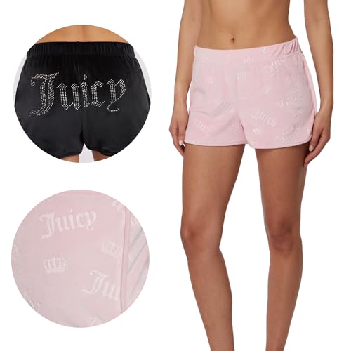 Image of Juicy Couture Women's 2-Pack Sleep and Lounge Velvet Fleece Dolphin Shorts