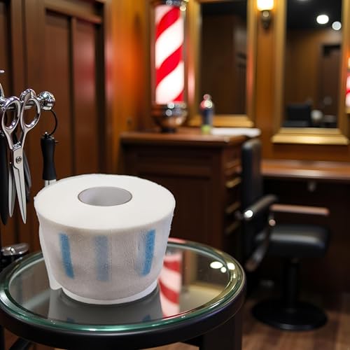 1 Rolle weiße Haarschneidestreifen, dehnbares Nackenband, Nackenband, Papiertücher, Haarentfernung, Wachsstreifen für Friseurladen, Haarschneiden, Styling-Salon-Zubehör