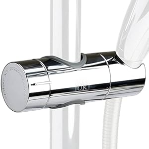 H&S Shower Head Holder Bar Pole Bracket Adjustable Chrome Plated Fits Dia. 18mm 19mm 20mm 21mm 22mm 23mm 24mm 25mm Pole