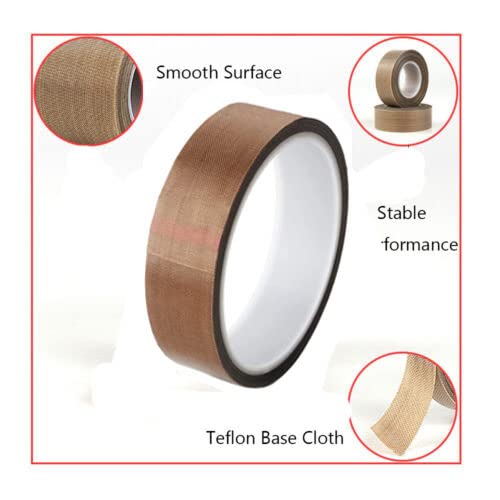 Westspark Teflon Tape, 25mmx10m High Temperature PTFE Tape Sealer Tape