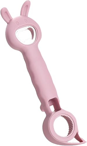 Miniatura 6 de Abrebotellas de conejo cuatro en uno para vino, abrelatas multifuncional para tapas tipo torsión, botella de agua de plástico, torsión, sopa de