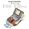 SENDEFN Portemonnaie Damen Klein, RFID-Blockierung Klein Geldbörse Damen aus Leder, Geldbeutel mit 12 Kartenfächer und Münzfach #4