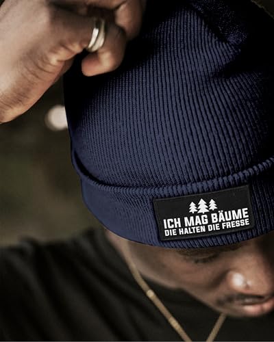 Bonnet en tricot homme avec patch message bonnet hiver noir