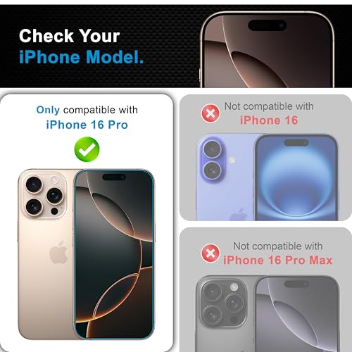 Image of CEDO Magic Box Tempered Glass for iPhone 16 Pro | Dust & Bublle Free Installation Screen Protector with auto Alignment Tool | HD Clear Quality Tempered Glass with Easy Installation Kit (Black)