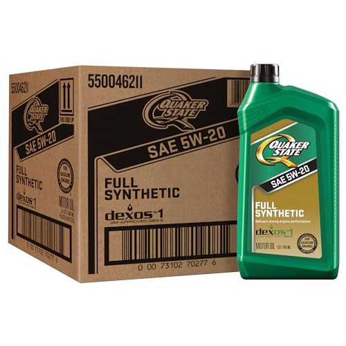 Quaker State Full Synthetic 5W-20 Motor Oil, 1 Quart (6 Pack)