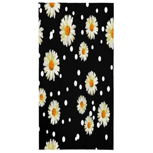 Tavisto Daisy Dots Long Scarf Lightweight Sheer Scarves Sunscreen Silk Shawl Wraps Soft Thin Neckerchief Fashion Scarf for Women Men2