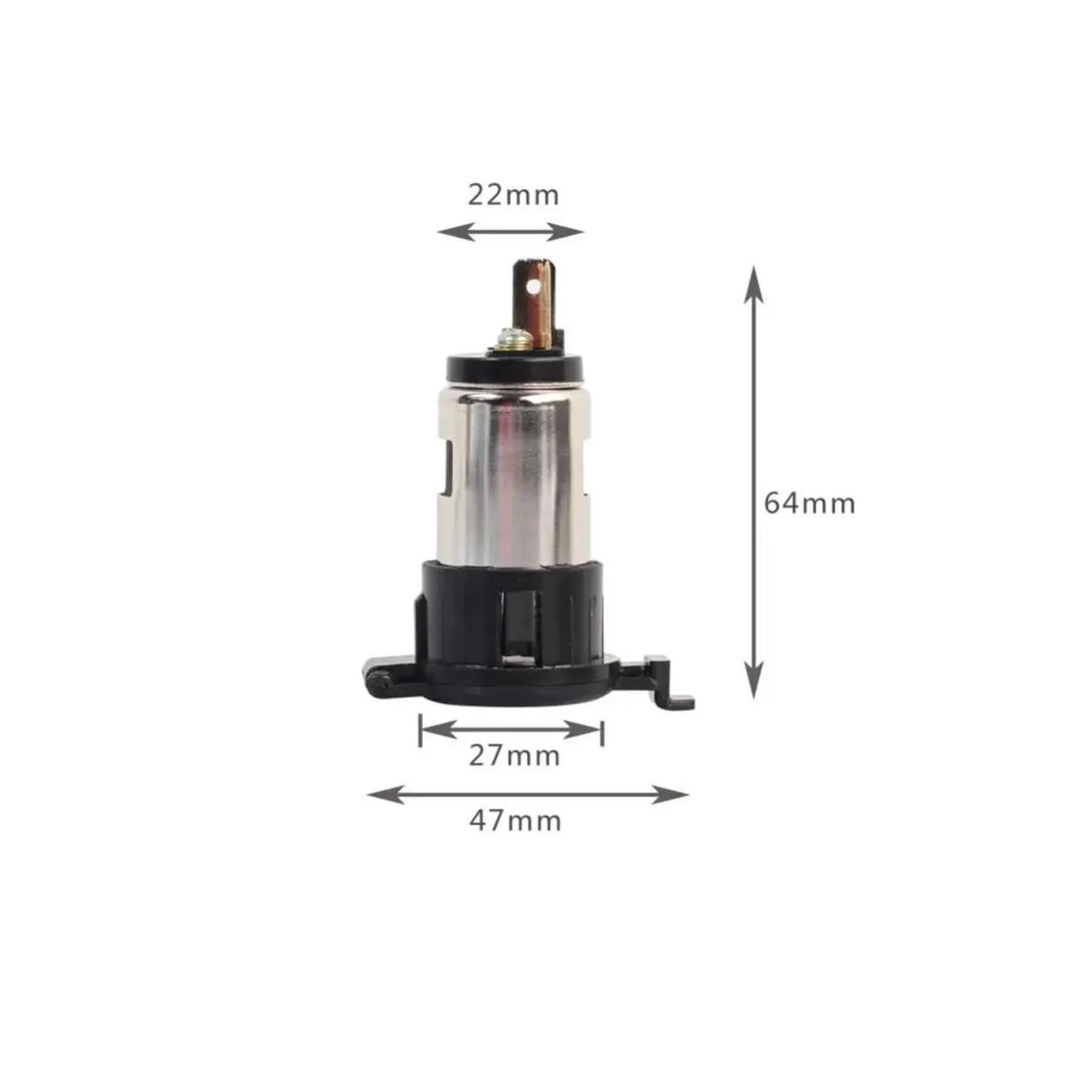 Presa accendisigari impermeabile da 12 V/24 V, di grado marino, con copertura per fusibile, per auto, barca, moto, ATV