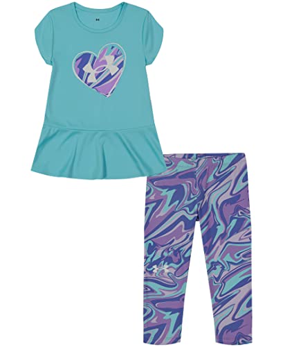 Under Armour girls Short Sleeve Shirt and Legging Set, Durable Stretch and Lightweight