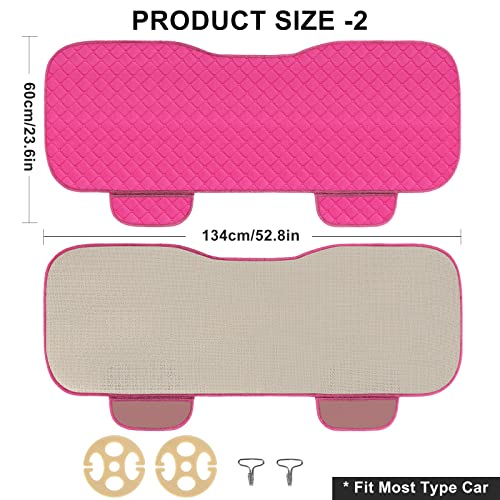 Image of surpassme Comfortable Car Seat Covers Universal Back /Brench Seat Coves for Car Accessories with Storage Pockets, Padded Car Interior Covers for Automotive, SUV, Truck, and Van(Pink)