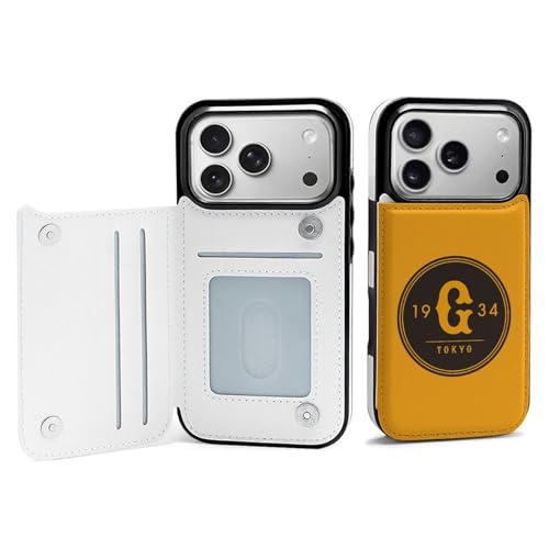 iPhone17 Pro用ケース 手帳型 読売ジャイアンツ 野球応援 アイフォン17 Pro用ケース 財布型 2025年新型 スマホケース PUレザー カード収納 スタンド機能 応援グッズ