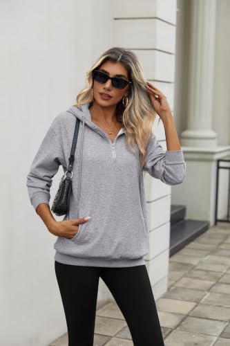 Image of Zeagoo Hoodies for Women Half Zip Up Oversized Sweatshirt Fall Clothes 2026