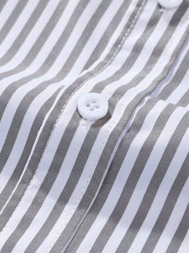 Image of Afflatus Men's Striped Casual Regular Fit Shirt Cotton Blend Stripe Full Sleeve Stylish Shirt for Men