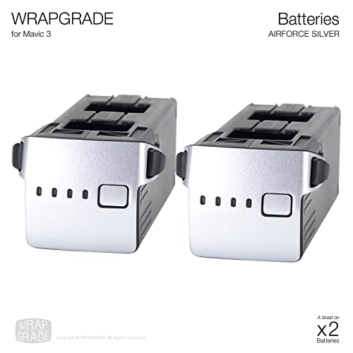 Image of WRAPGRADE Partial Skin Stickers for DJI Mavic 3 Pro Accent Color (Airforce Silver)