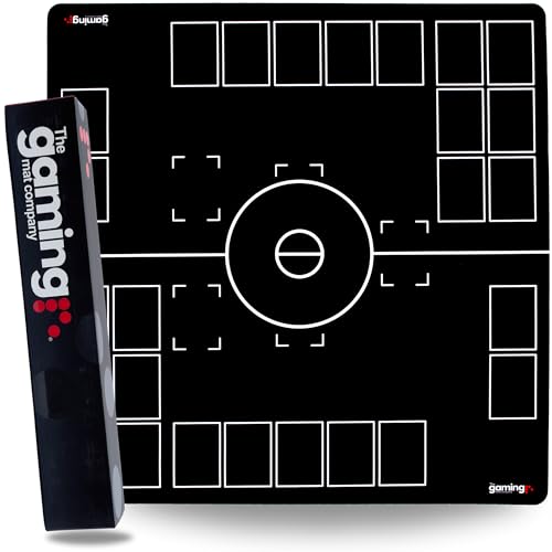 GMC Deluxe XL 2 Player Black & White Gaming Mat Compatible for Pokemon Trading Card Game Stadium Board Playmat for Compatible Pokemon Trainers - Waterproof...