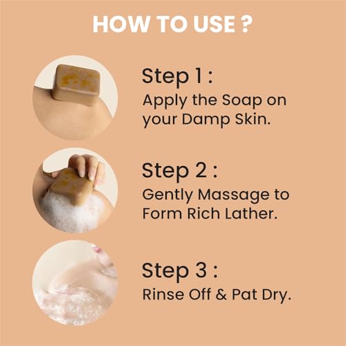 Image of Bendist Export Ghar Magic Soap Tan Removal Pack Of 3 | Chandan & Kesar Bath Soap | Handmade Soaps For Glowing | De-tan Remover Skin Brightening For Men & Women