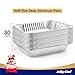 JOLLY CHEF 9x13 Aluminum Foil Pans (30 Pack) - Disposable Half Size Deep Steam Foil Pans for Roasting Turkey, Lasagna, Casseroles - Thanksgiving, Christmas, Parties, Catering