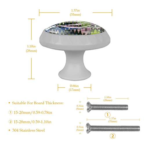 Tiroirs de commode et boutons de placard de cuisine ronds à texture entrelacée lot de 4 - 6