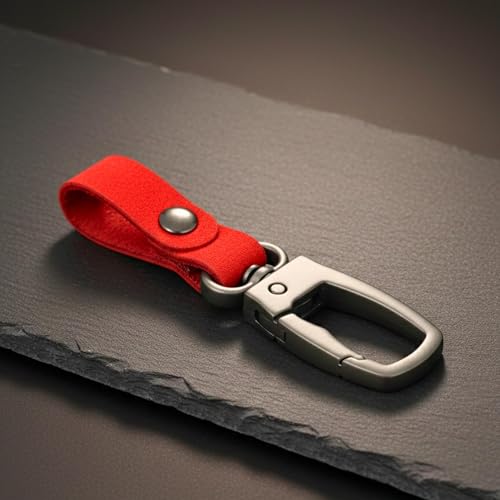 Image of THE MEN THING - Stylish Multicolor Stainless Steel Keychain for Men & Boys (FORGECLIP RED)