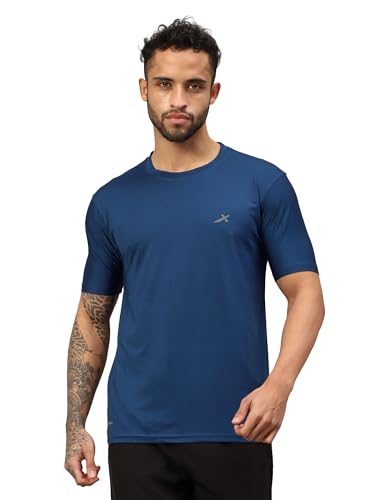 Image of VECTOR X Self Design Men Round Neck T-Shirt 100% Polyerster (Pack of 1)