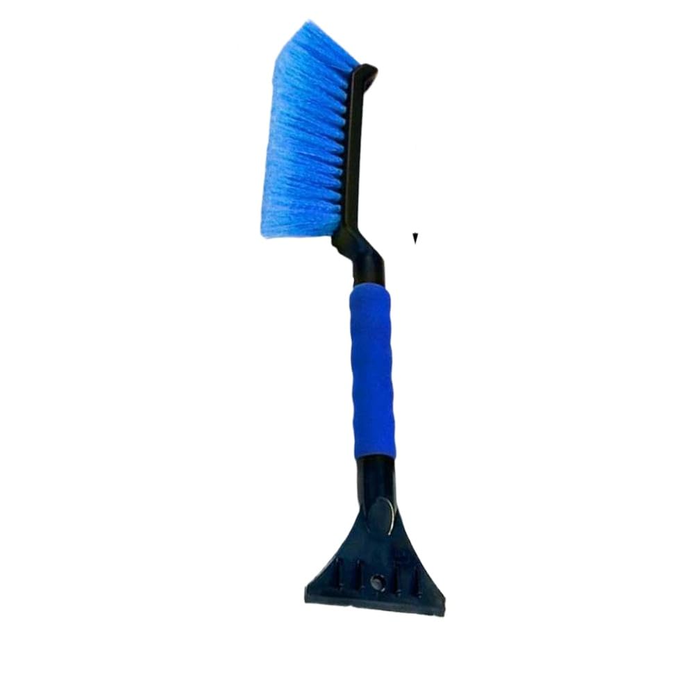 Cepillo de nieve y raspador de hielo 2 en 1 para coche, mango de espuma ergonómico, raspador de hielo para ventana, limpiador de nieve Compatible con la mayoría de los modelos de vehículos(Blue)