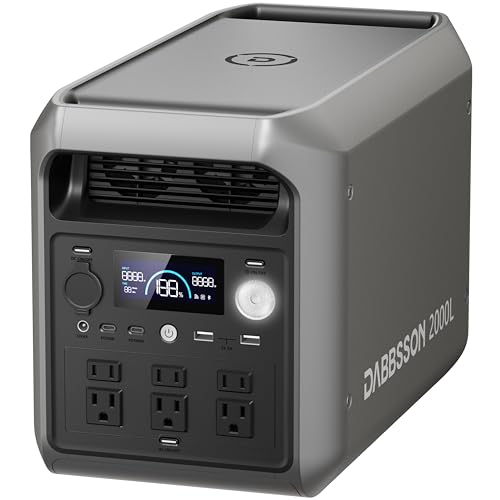 DABBSSON 2048Wh Portable Power Station, Safe Semi-Solid LiFePO4, 3300W Power