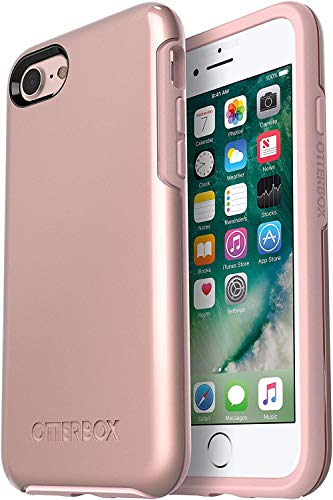 OtterBox iPhone SE 3rd/2nd Gen, iPhone 8/7 (not Compatible with Plus Sized Models) Symmetry Series Case - Rose Gold, Ultra-Sleek, Wireless Charging Compatible, Raised Edges Protect Camera & Screen