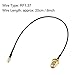 uxcell MMCX Male to SMA Female Bulkhead,Pigtail Antenna Coaxial RF1.37 Low Loss Cable,RF Coaxial Connector,8inch