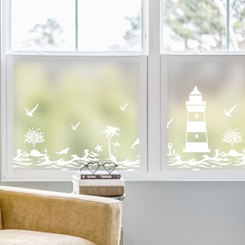 dktie Fensterfolie Blickdicht Sichtschutzfolie Fenster Milchglasfolie...