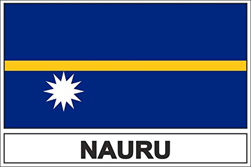 Akachafactory Autocollant Sticker Drapeau NAU Nauru
