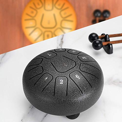 Ghzste Steel Tongue Drum, 11 noten 6 inch handpannentrommel voor volwassenen en kinderen, stalen trommel-percussie… - Image 5