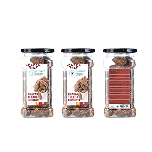 Image of Fuzion Foodz Dry Spicy Dates Kharik - (135g Each X Pack of 3) Sukha Teekha Khajoor (Pila Chuara), Sweet & Sour Seedless Teekhi Kharik Churan Laddu | Khajur Healthy Snacks, Spicy Kharak Goli, 405g